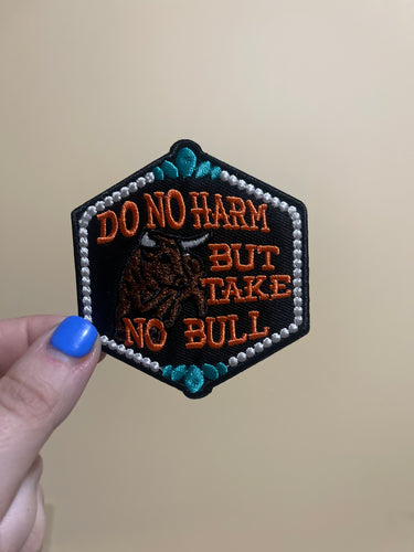 Do no harm hat trucker hat iron on patch