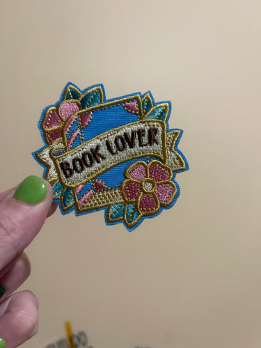 Book lover trucker hat iron on patch