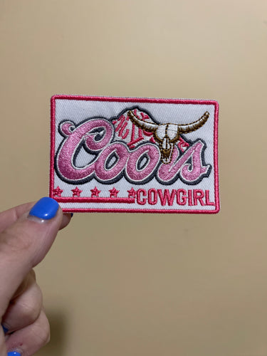 Coors cowgirl trucker hat iron on patch