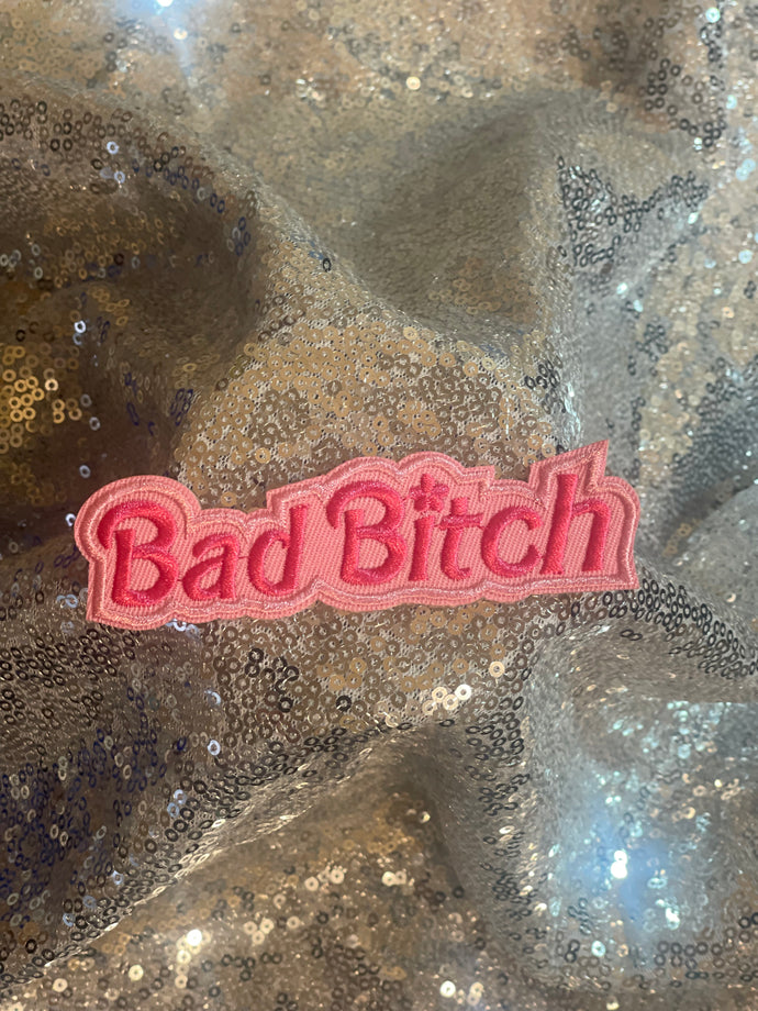 Bad bitch trucker hat iron on patch